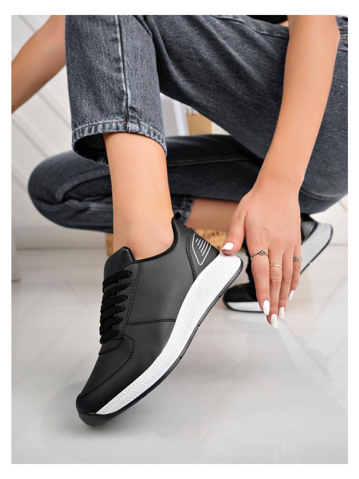 Albishoes Unisex Kışlık Mevsimlik Sneaker Rahat Taban Günlük Kadın Erkek Cilt Sneaker Spor Ayakkabı - Görsel 3