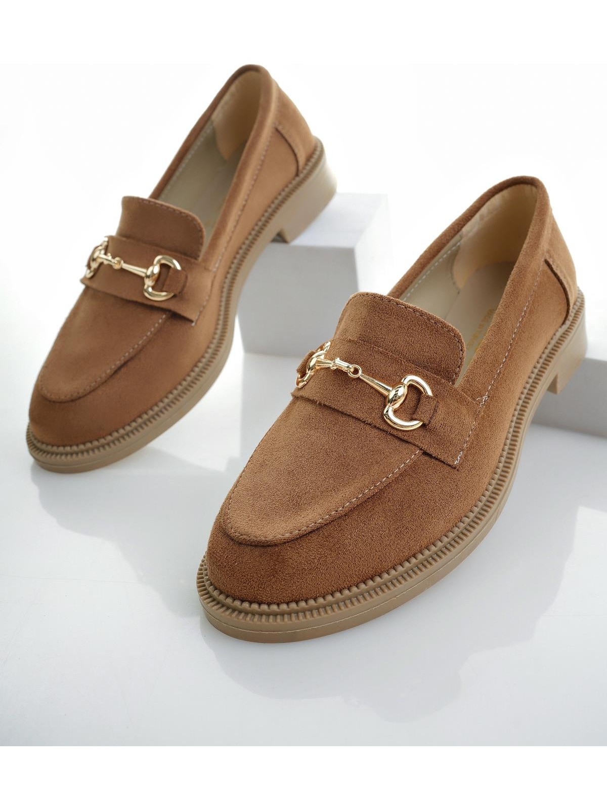 Muggo Sussie Garantili Metal Tokalı Kadın Loafer Günlük Ayakkabı - Görsel 7