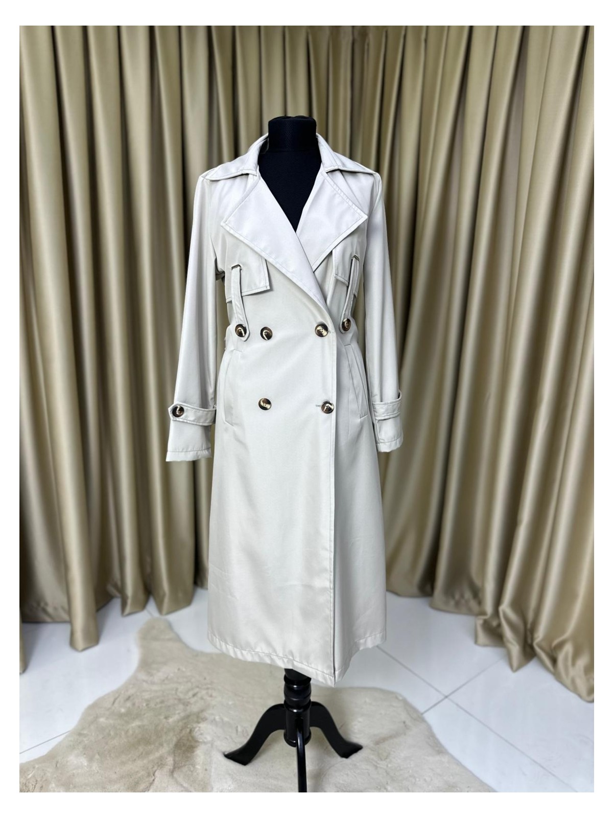 Belden Bağlamalı Trençkot