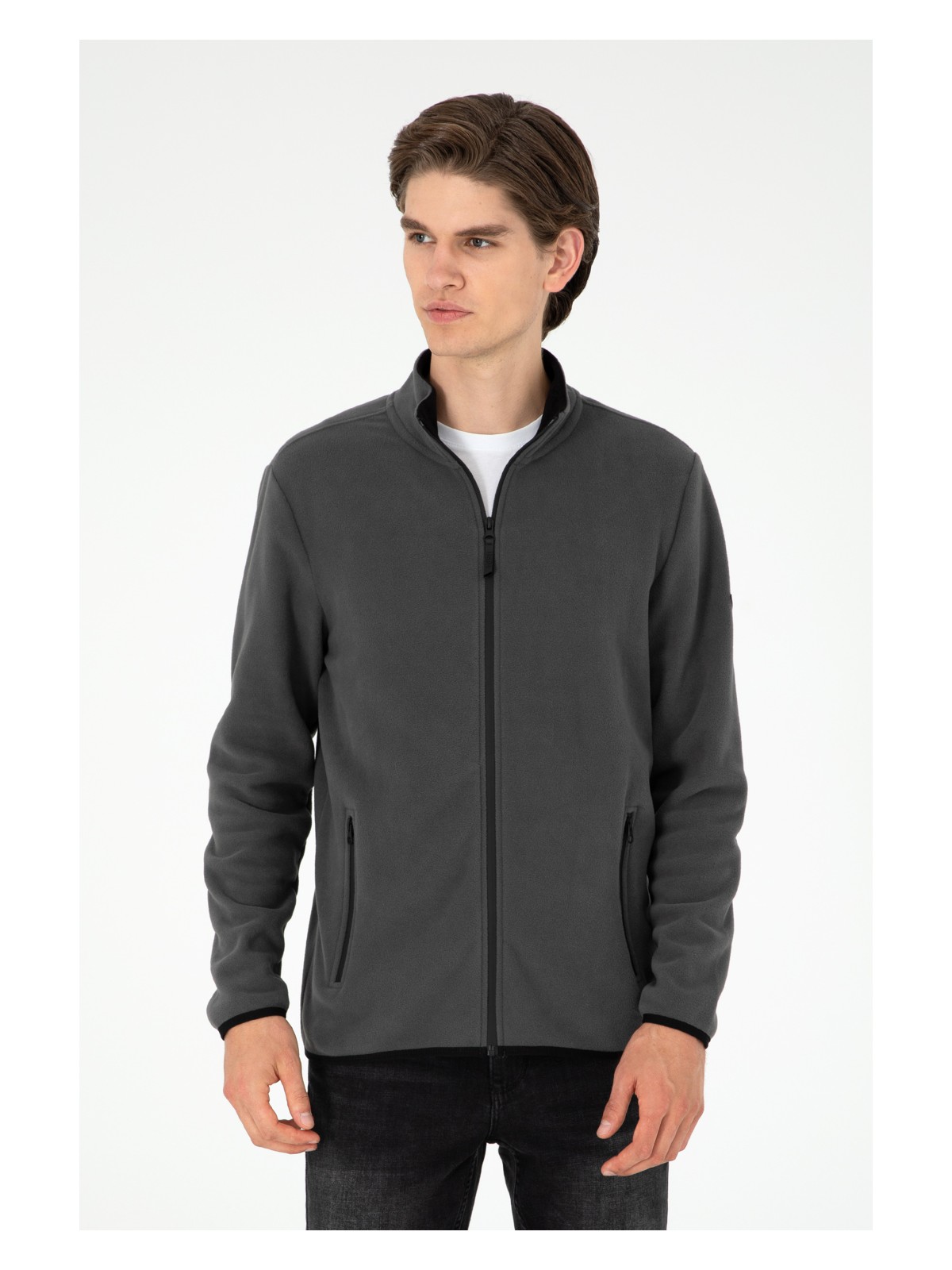 U.S. Polo Assn. Erkek Siyah Basic Polar Hırka 50298066-VR046 - Görsel 4