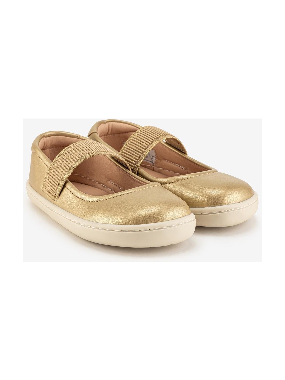 Hopfrög Smart Walker Mary Jane Altın Yıldız Barefoot Kız Babet Ayakkabı - Görsel 6