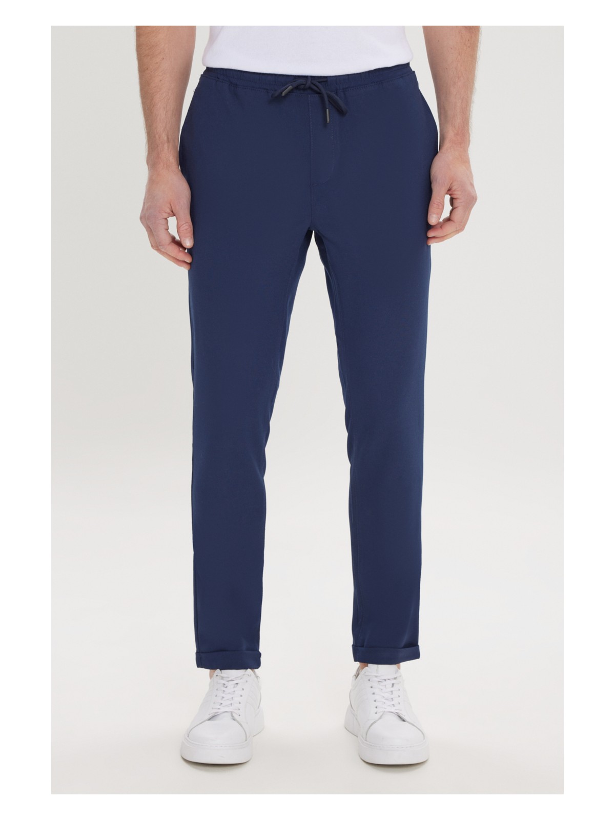 Altınyıldız Classics Erkek Bej Slim Fit Rahat Kesim Beli Bağlamalı Yan Cepli Jogger Pantolon - Görsel 5