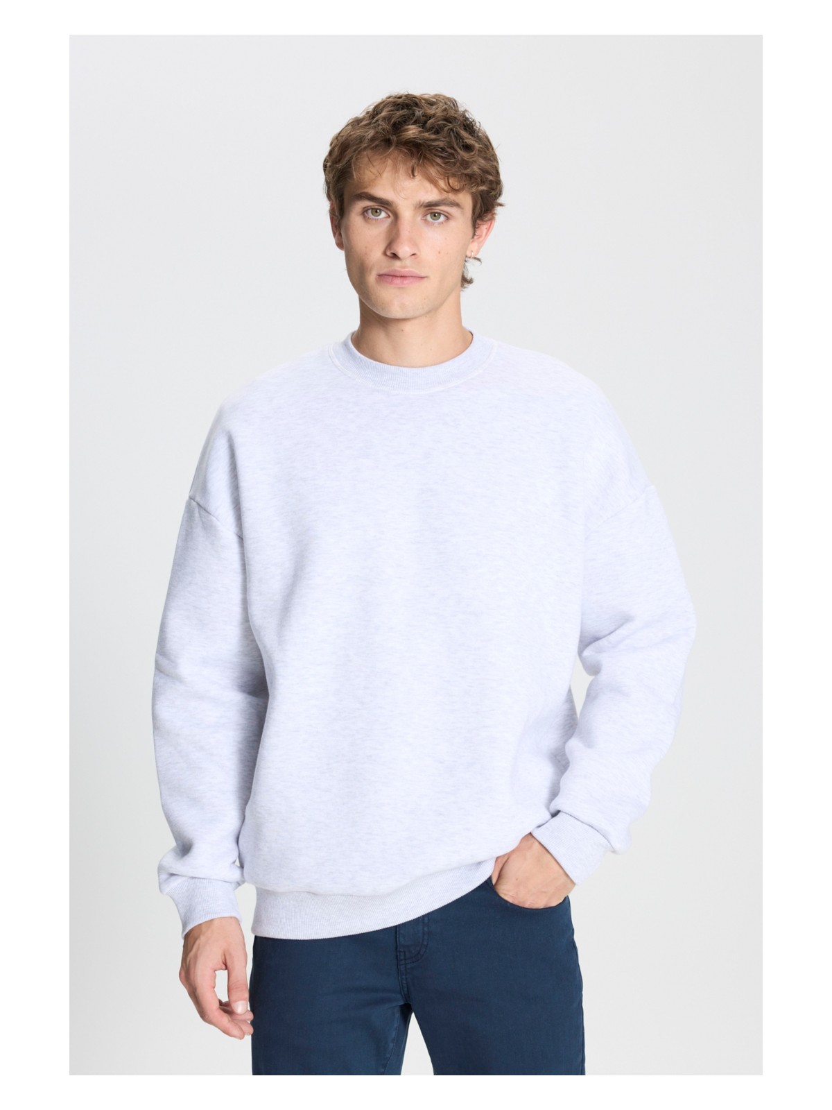 Altınyıldız Classics Erkek Bordo Standart Fit Normal Kesim Içi Polarlı 3 Iplik Bisiklet Yaka Pamuklu Sweatshirt - Görsel 8