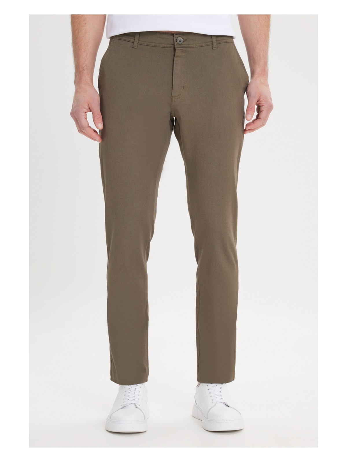 Altınyıldız Classics Erkek Siyah Kanvas Slim Fit Dar Kesim Yan Cep Chino Pantolon - Görsel 6