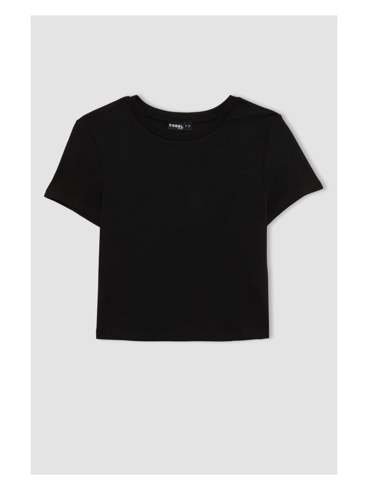 DeFacto Fitted Bisiklet Yaka Ribana Basic Düz Kısa Kollu Tişört T9631AZ24AU - Görsel 3