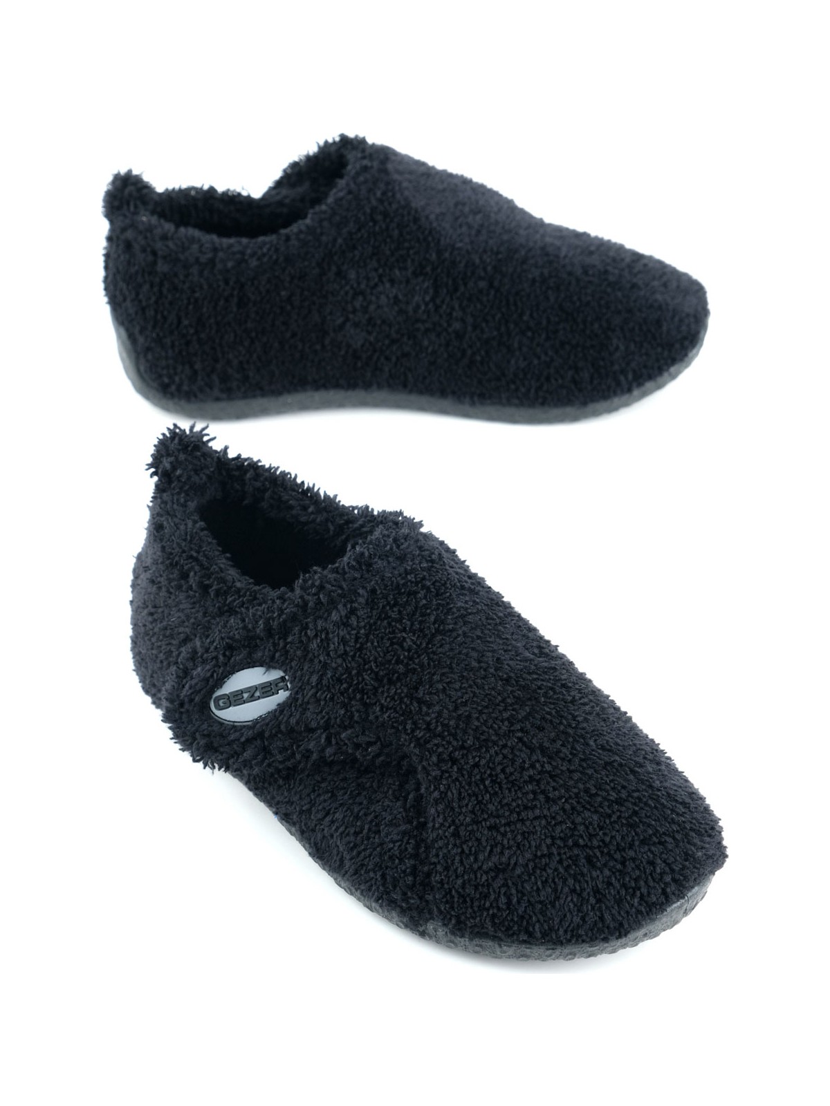 Gezer Kışlık Erkek Çocuk Peluşlu Rahat Taban Cırt Cırtlı Ayarlanabilir Ev Okul Kreş Panduf Ayakkabı - Görsel 3