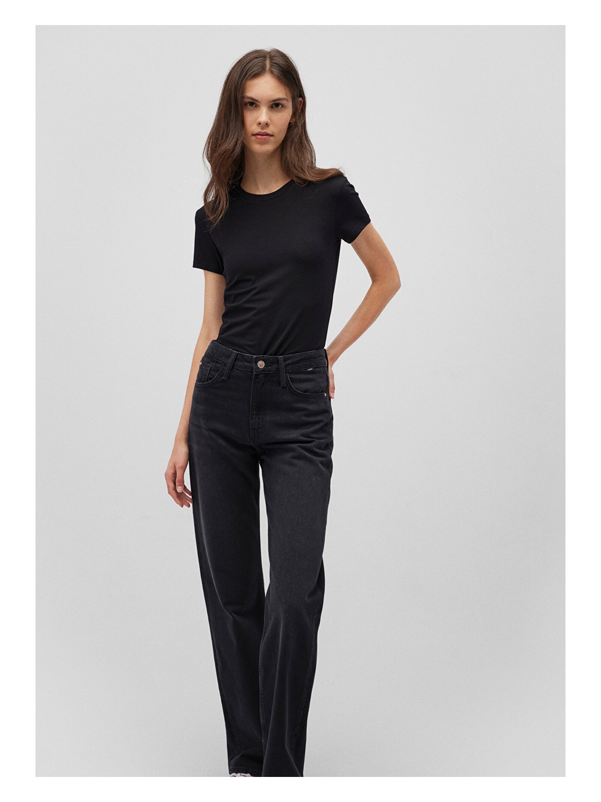 Mavi Stretch Siyah Basic Tişört 162767-900