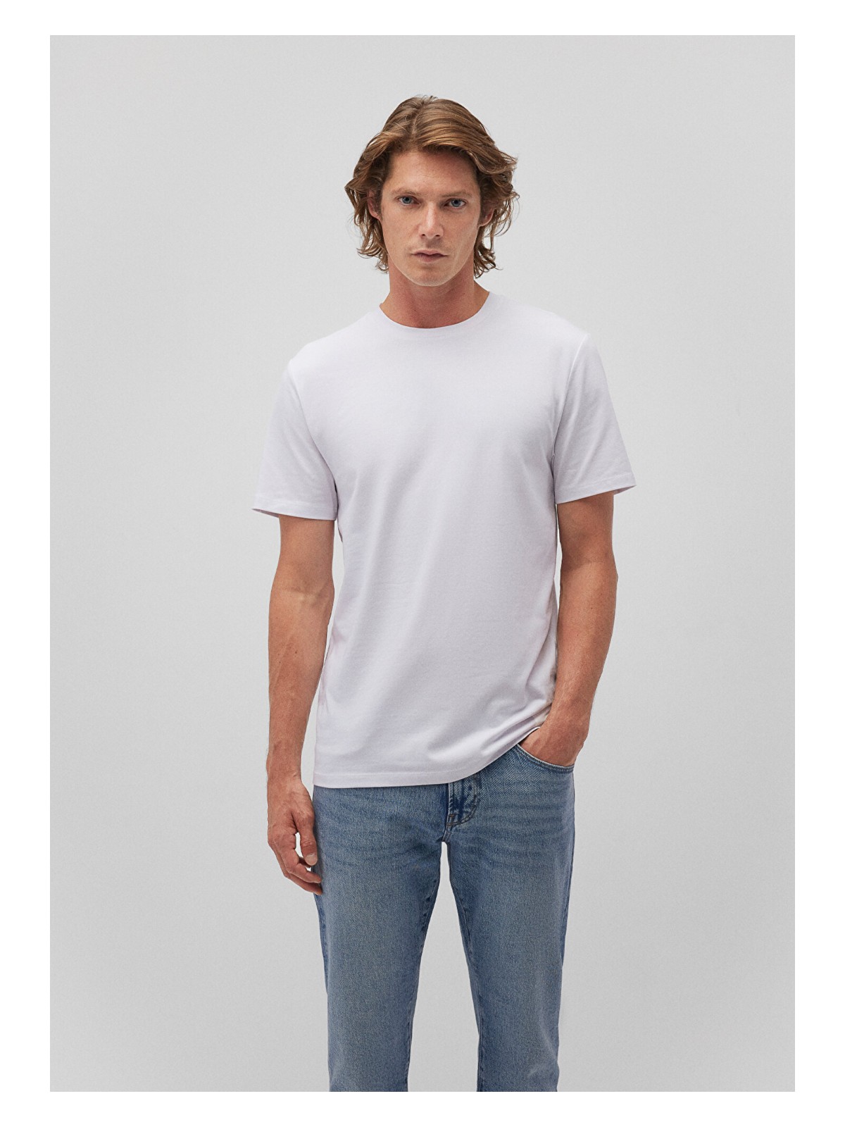Mavi Stretch Beyaz Basic Tişört 061747-620 - Görsel 2