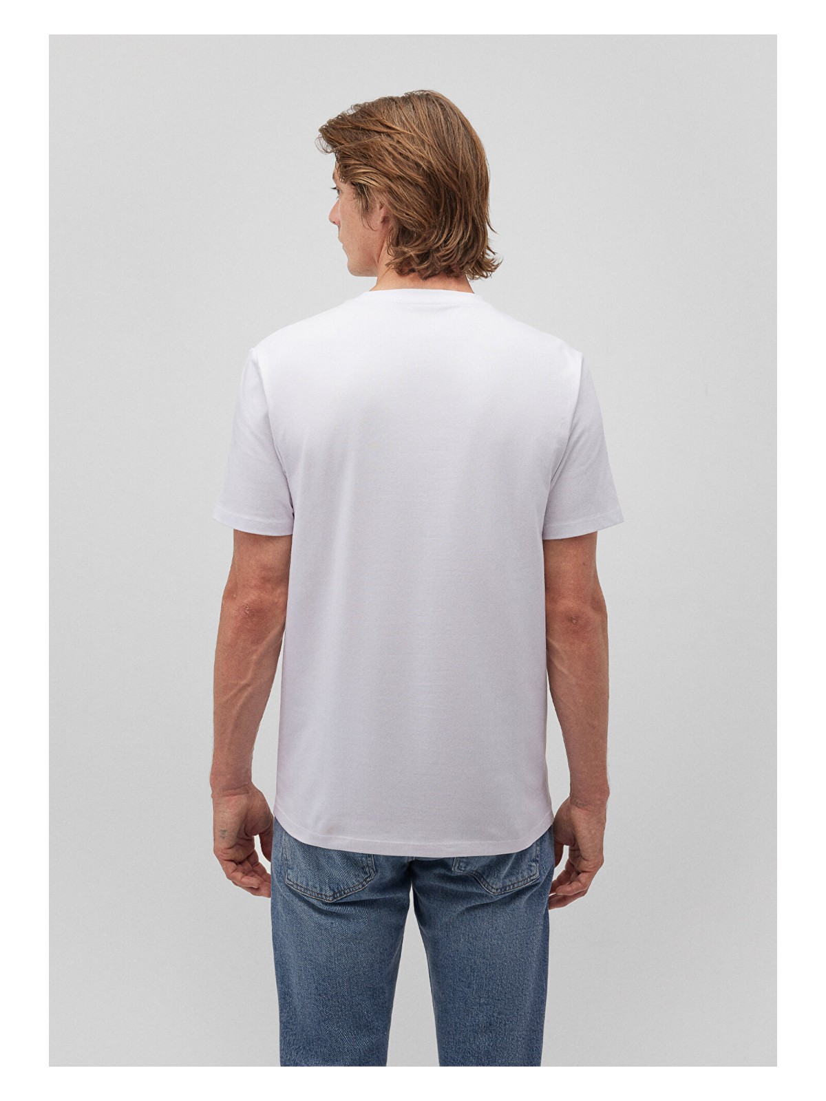 Mavi Stretch Beyaz Basic Tişört 061747-620 - Görsel 4