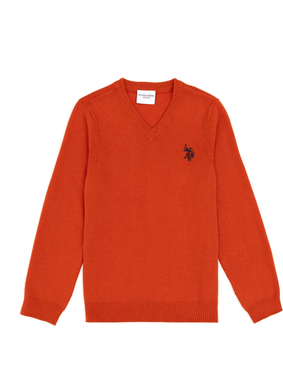 U.S. Polo Assn. Erkek Çocuk Kobalt Basic V Yaka Kazak 50294200-VR077 - Görsel 4