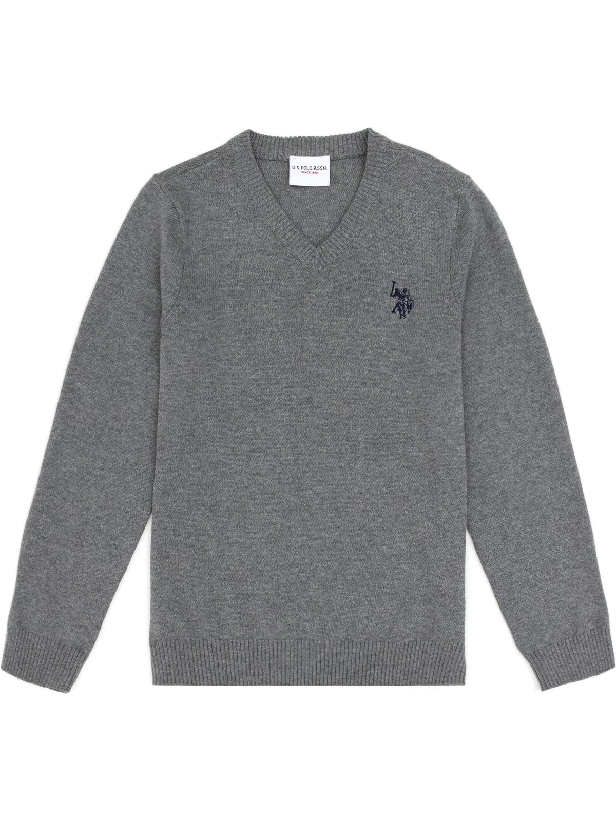 U.S. Polo Assn. Erkek Çocuk Kobalt Basic V Yaka Kazak 50294200-VR077 - Görsel 5