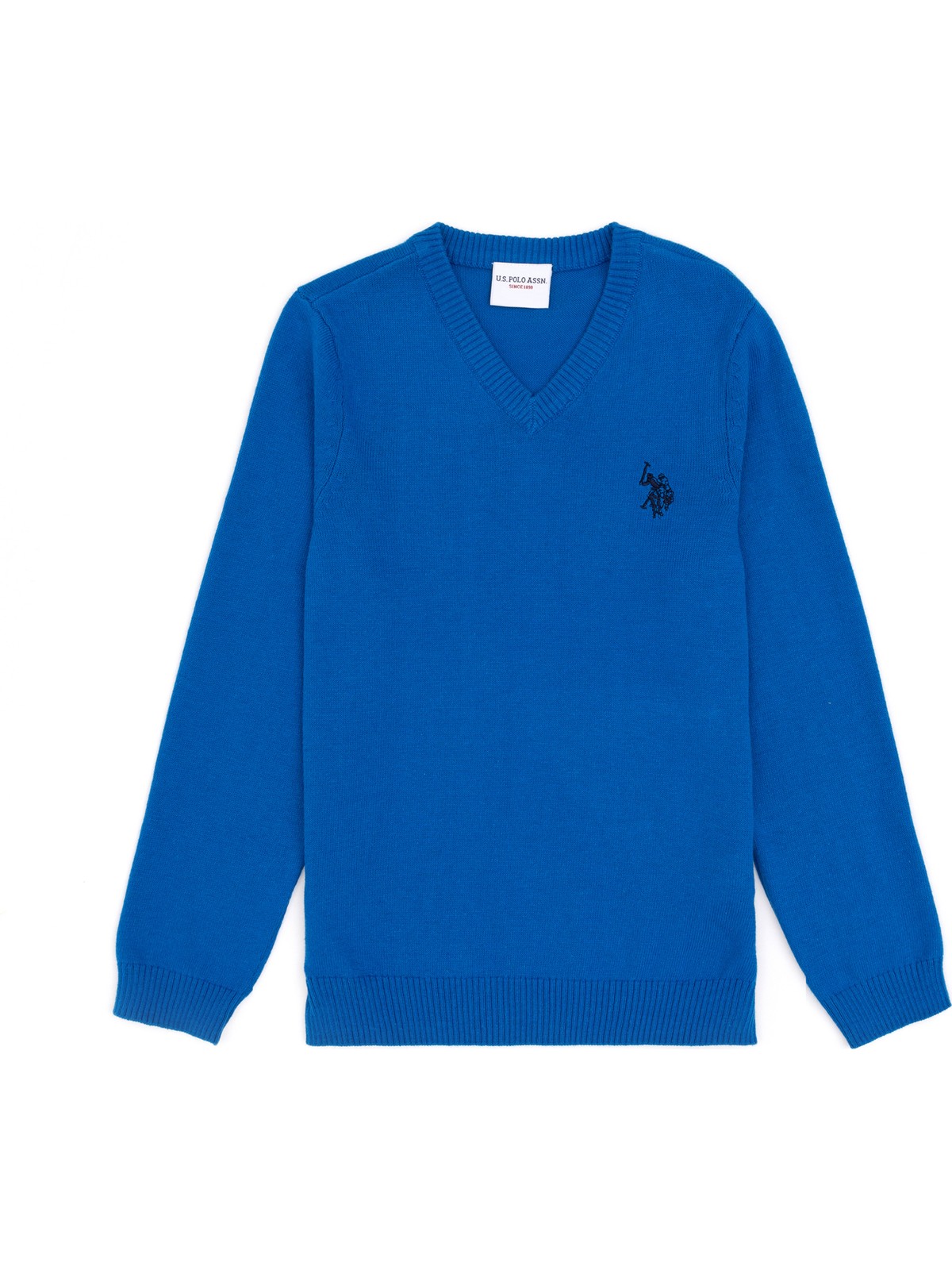 U.S. Polo Assn. Erkek Çocuk Kobalt Basic V Yaka Kazak 50294200-VR077
