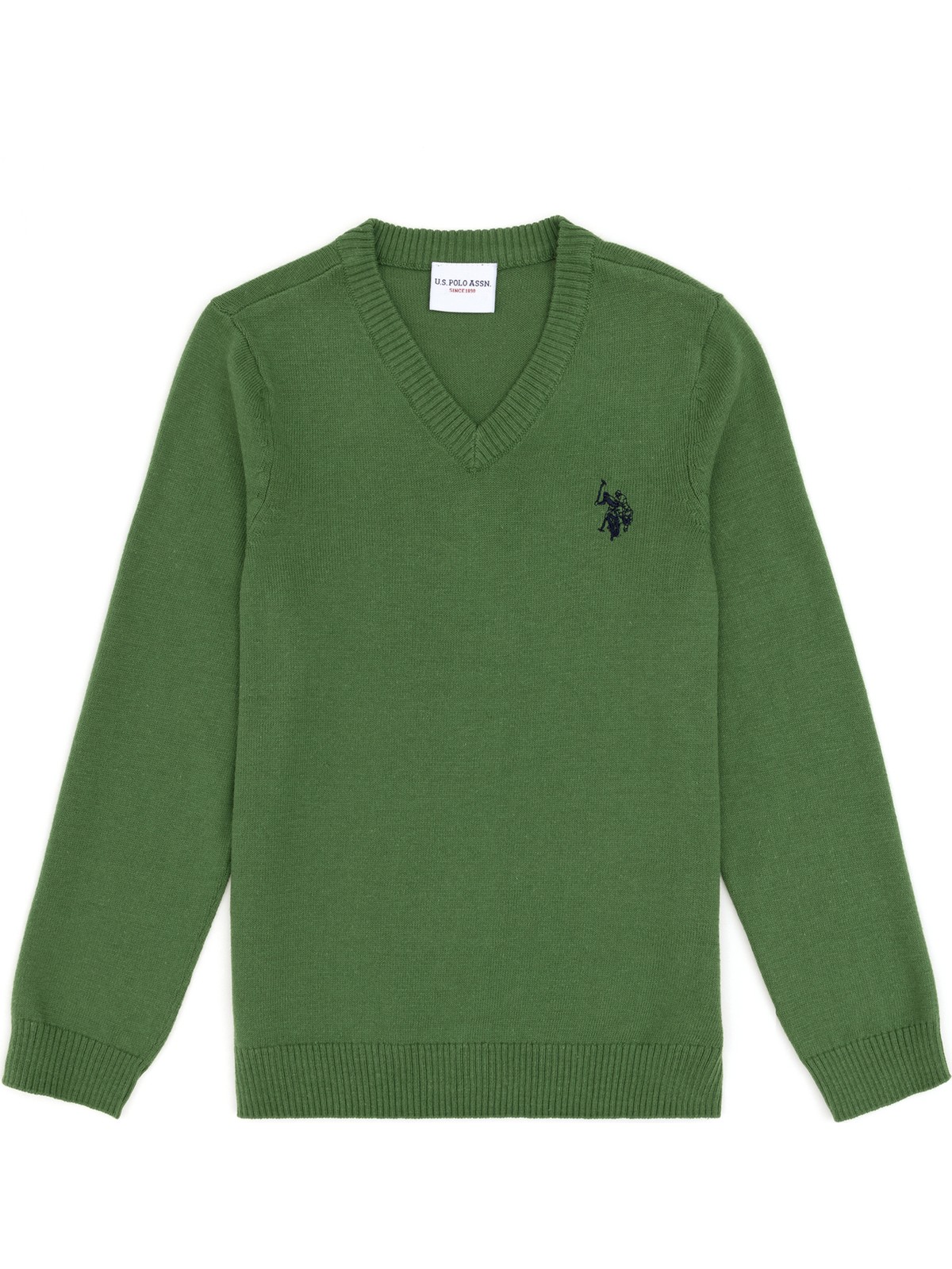 U.S. Polo Assn. Erkek Çocuk Kobalt Basic V Yaka Kazak 50294200-VR077 - Görsel 10