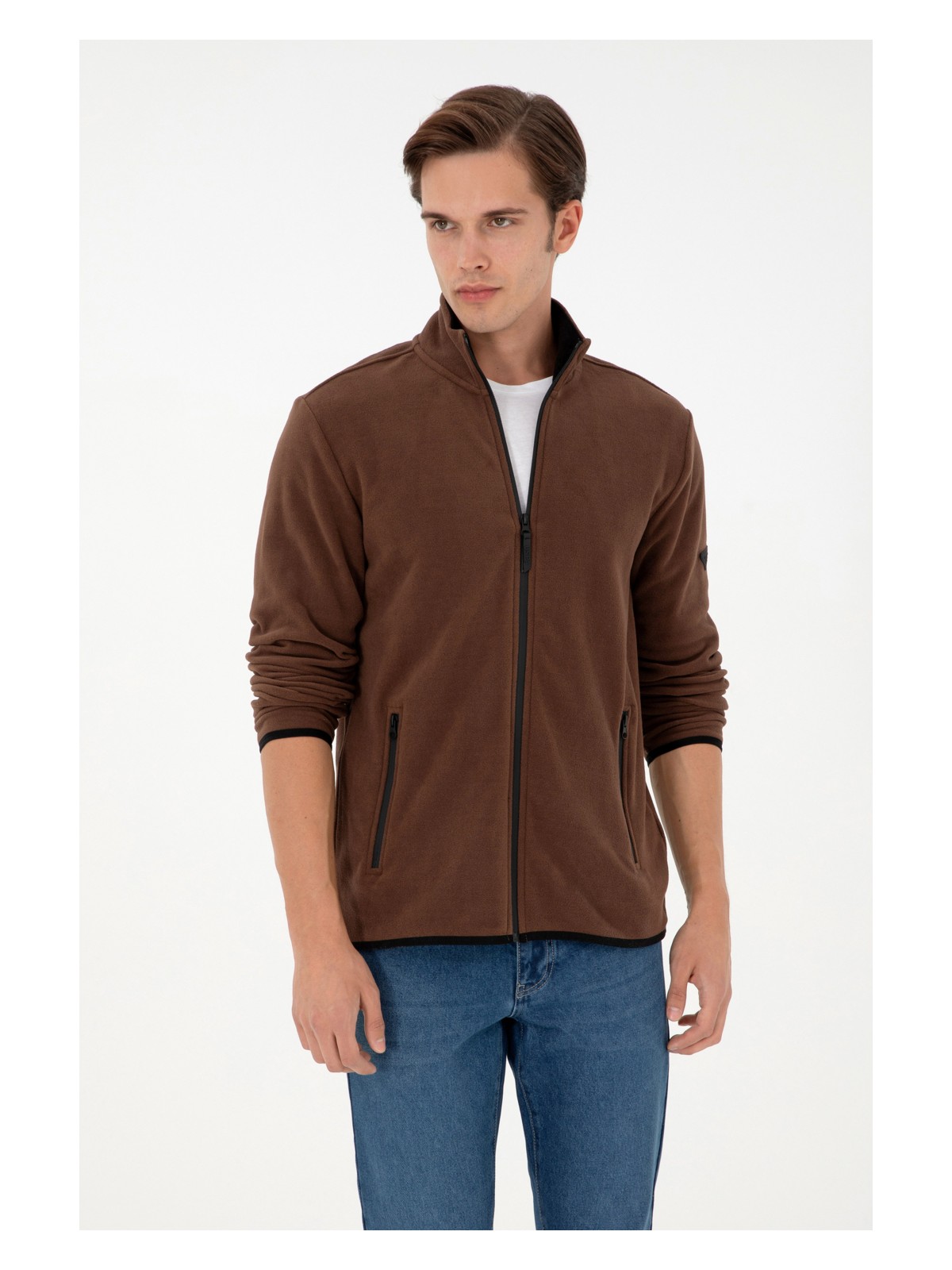 U.S. Polo Assn. Erkek Siyah Basic Polar Hırka 50298066-VR046 - Görsel 5