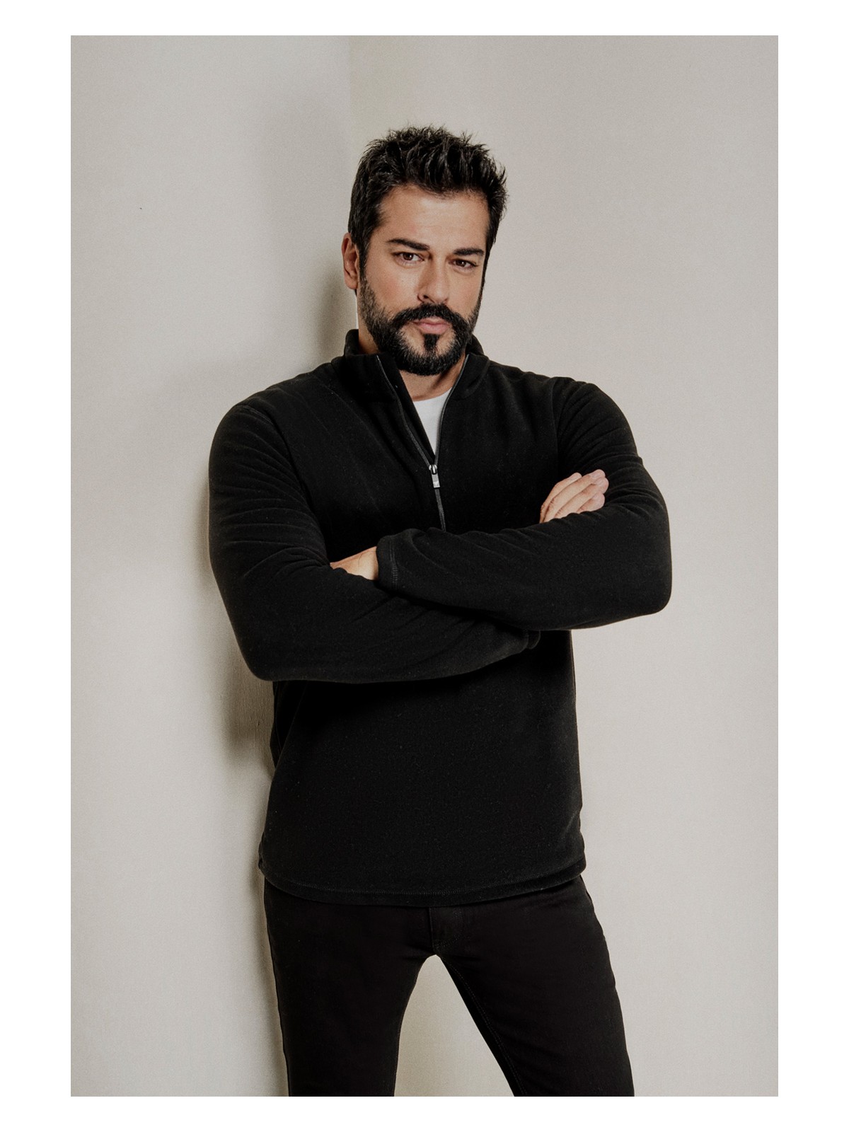 Altınyıldız Classics Erkek Siyah Anti-pilling Tüylenme Yapmayan Standart Fit Dik Yaka Soğuk Geçirmez Polar Sweatshirt