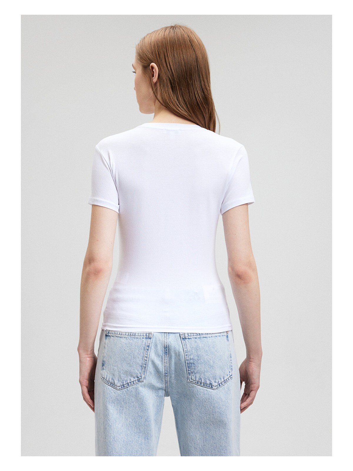 Mavi Soft-Premium Beyaz Basic Modal Karışımlı Tişört 1600963-620 - Görsel 4