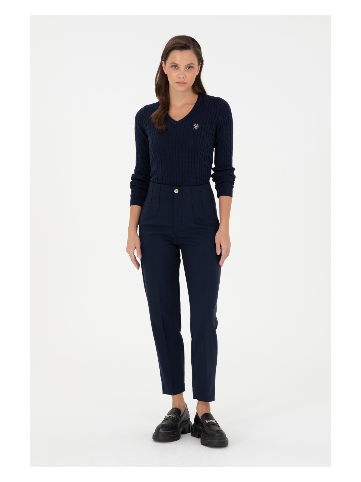 U.S. Polo Assn. Kadın Lacivert Pantolon (Kanvas-Chino) 50290404-VR033