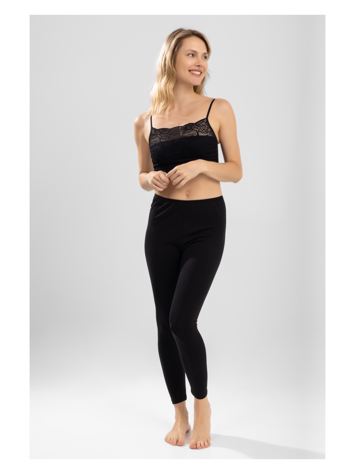 Baykar Kadın Uzun Düz Tayt 8906 Ten Rengi - Görsel 3