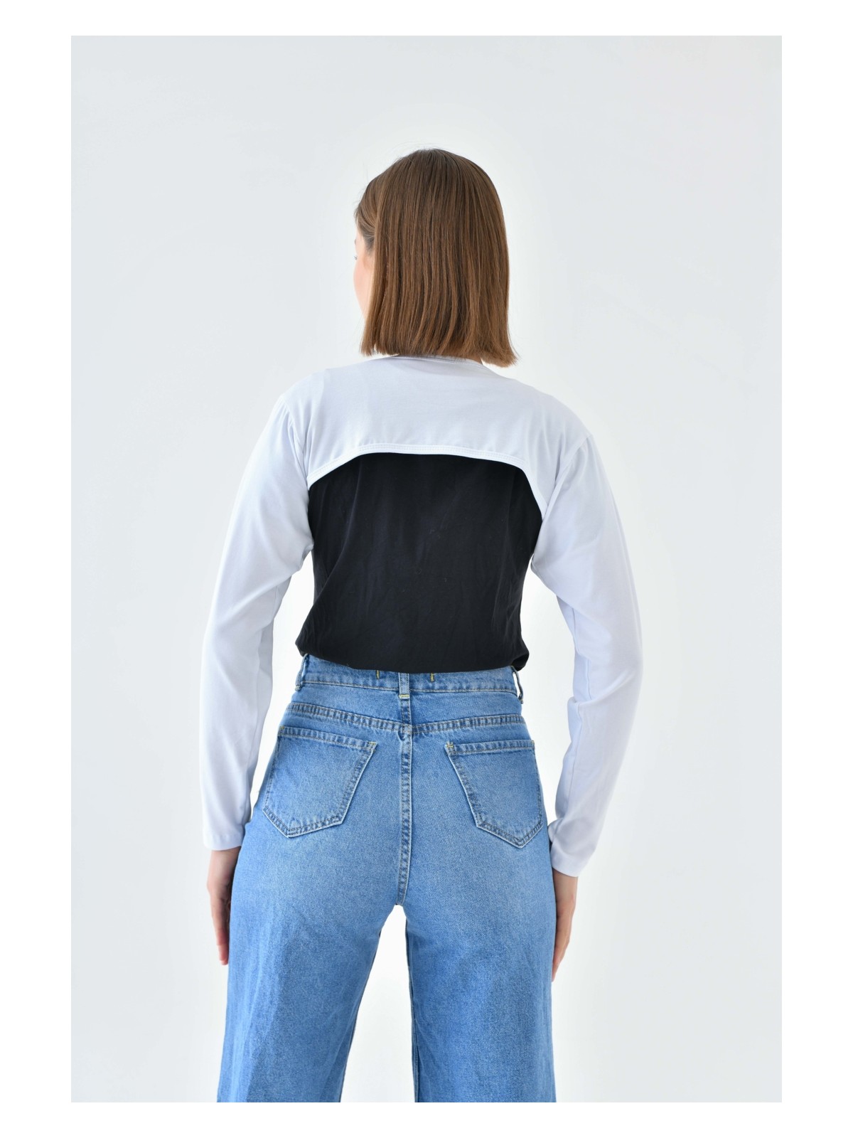 Mirach Sıfır Yaka Boyunluklu Kolluk | Uzun Kollu Tesettür Boyunluk Bodysuit Şık ve Rahat Tasarım - Görsel 9