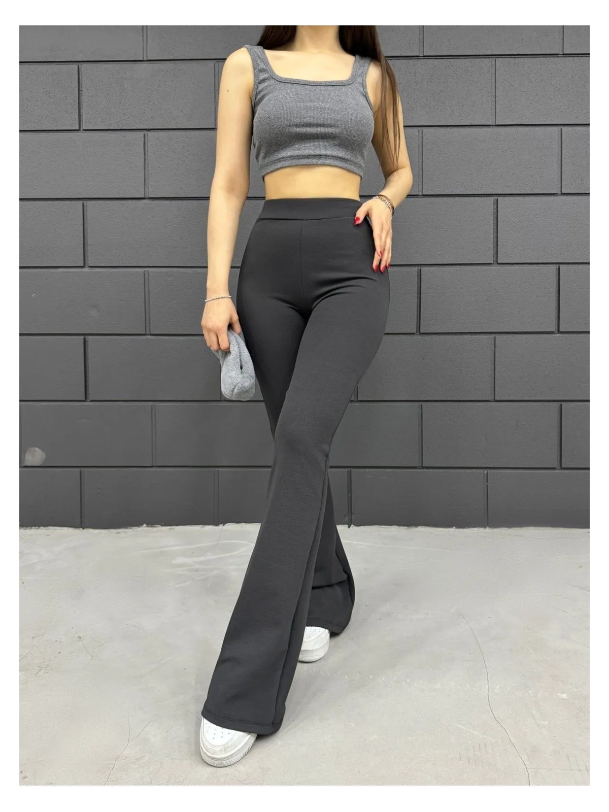 Balta Collection Kadın İspanyol Paça Krep Yüksek Bel Likralı Toparlayıcı Tayt Pantolon - Görsel 6