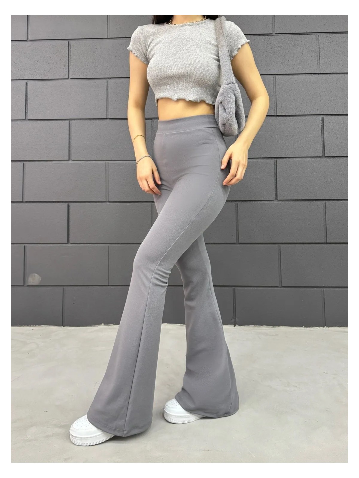 Balta Collection Kadın İspanyol Paça Krep Yüksek Bel Likralı Toparlayıcı Tayt Pantolon - Görsel 5