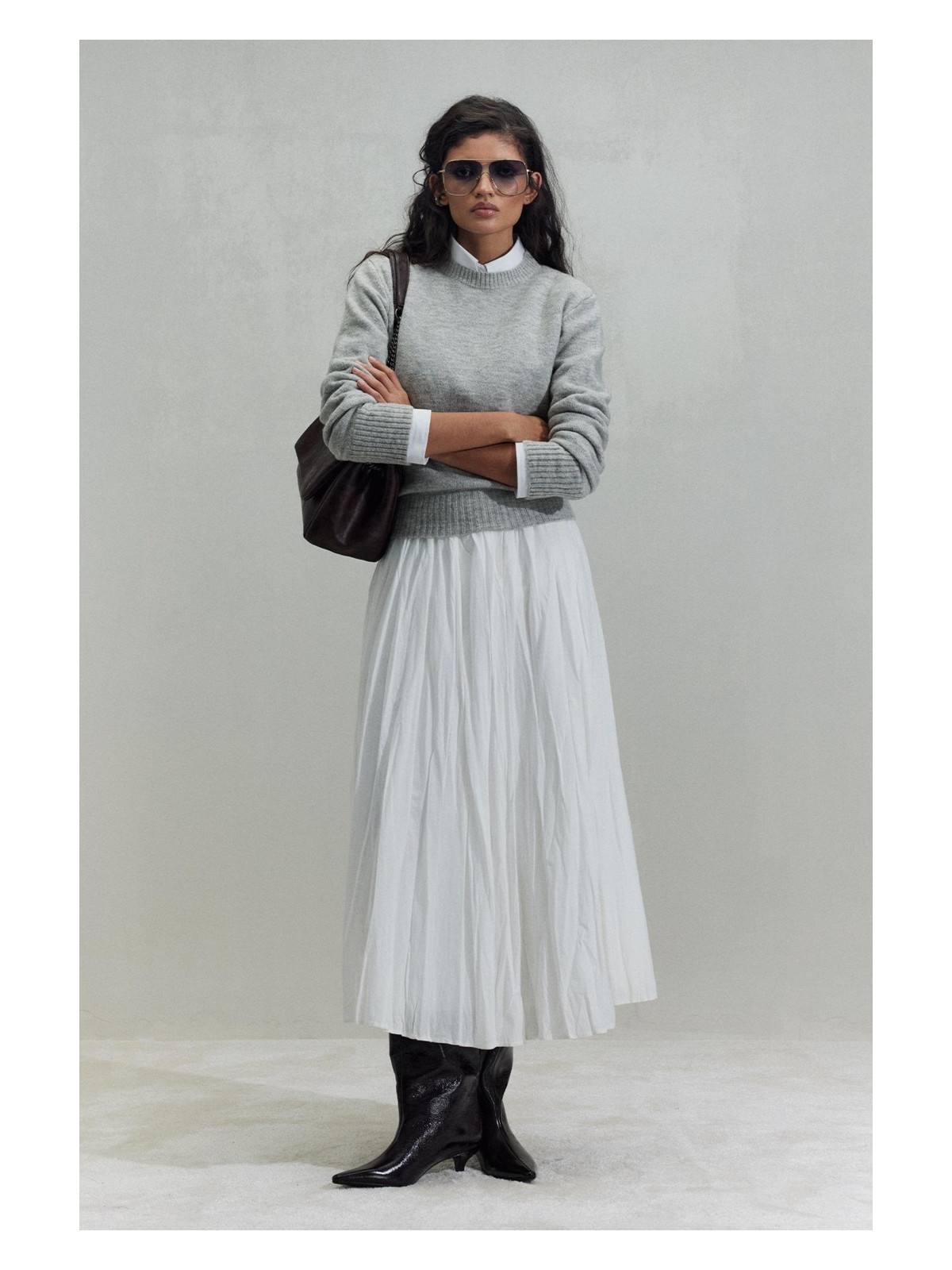 Suud Collection Ekru Donette Piliseli Etek - Görsel 5