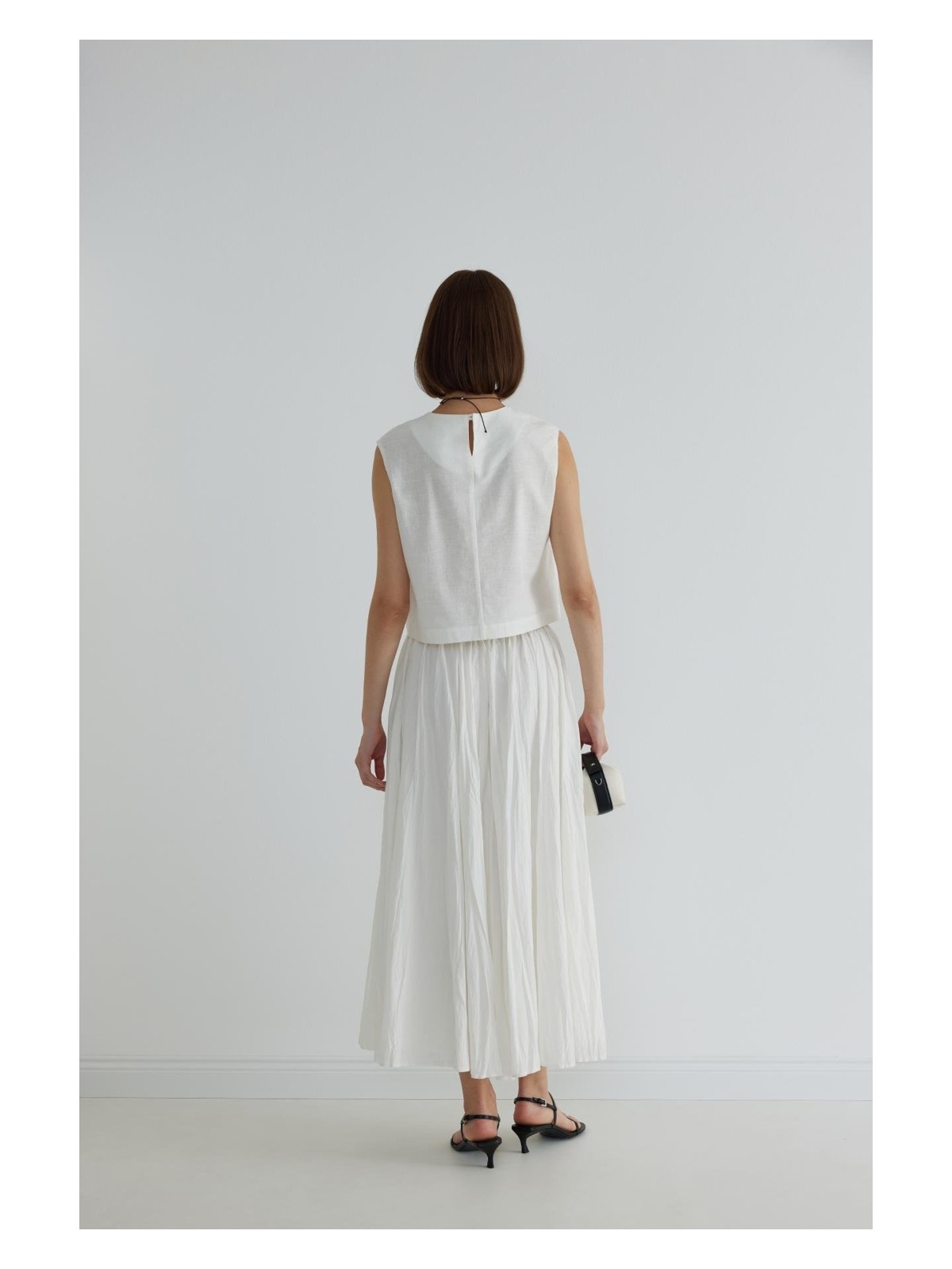Suud Collection Ekru Donette Piliseli Etek - Görsel 4