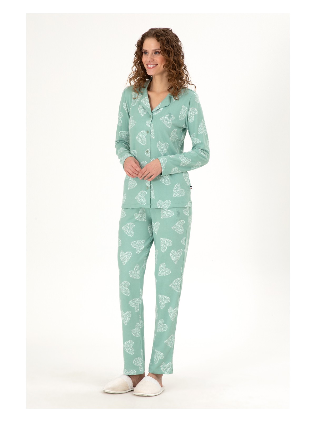 U.S. Polo Assn. Kadın Mint Pijama Takım 50302757-VR090