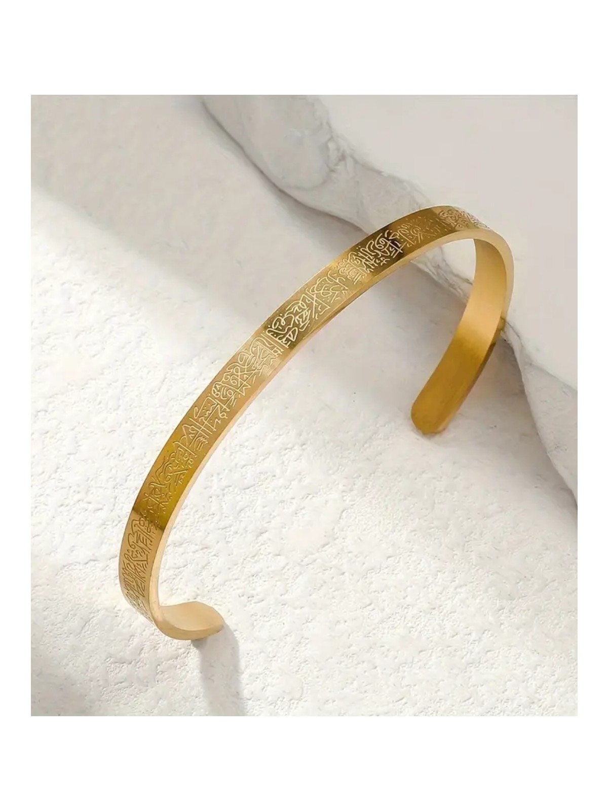 Mansura Ayetel Kürsi Bileklik Paslanmaz Çelik Gümüş Ayarlanabilir Erkek/kadın Bileklik