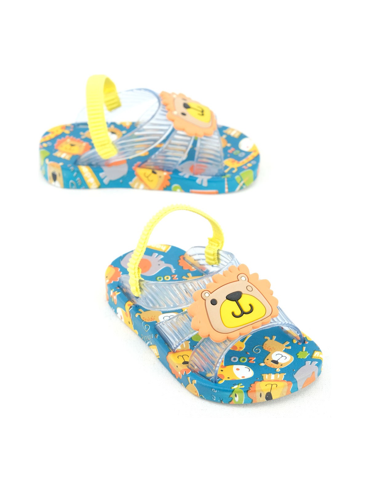 Gezer Yazlık Bebe Erkek Lastikli Islak Zemine Uygun Günlük Havuz Plaj Terlik-Sandalet - Görsel 3