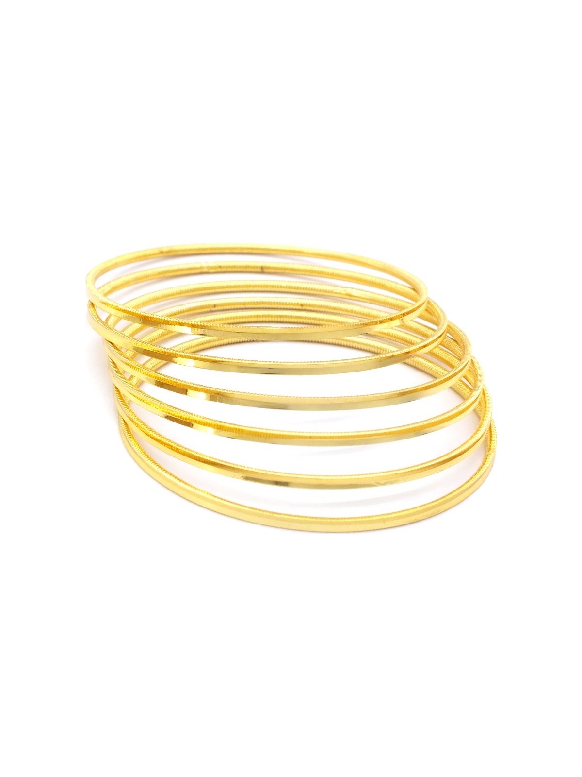 Bz Burgu Zincir 6 Adet 22 Ayar Altın Kaplama Ajda Bilezik - BSET-119