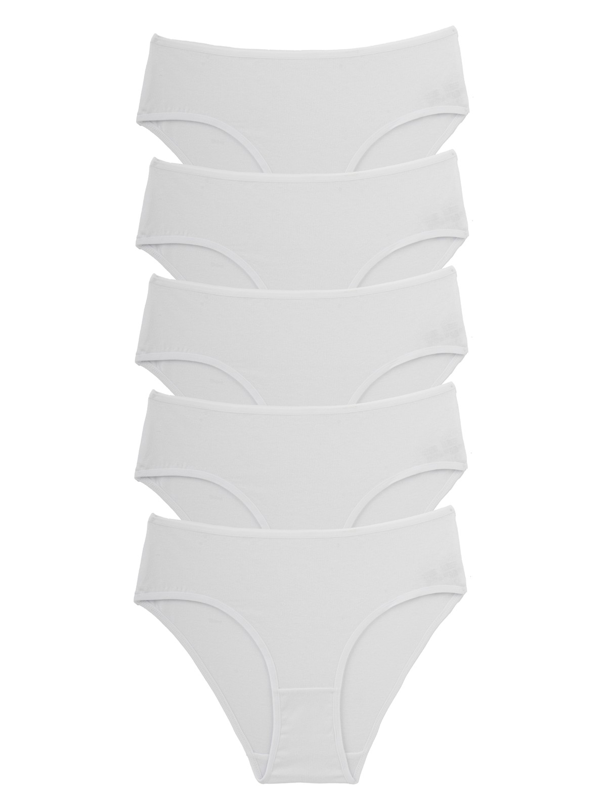 Nicoletta Kadın Külot Yüksek Bel Bikini 5 Li Paket Pamuklu Likralı Somon - Görsel 3