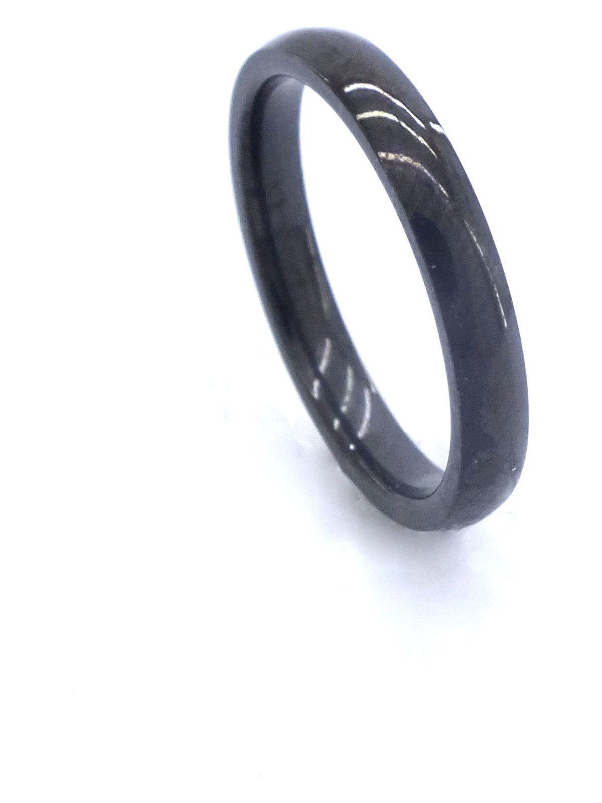 Ferizz Siyah Çelik Yüzük Alyans 2 mm YZK-220