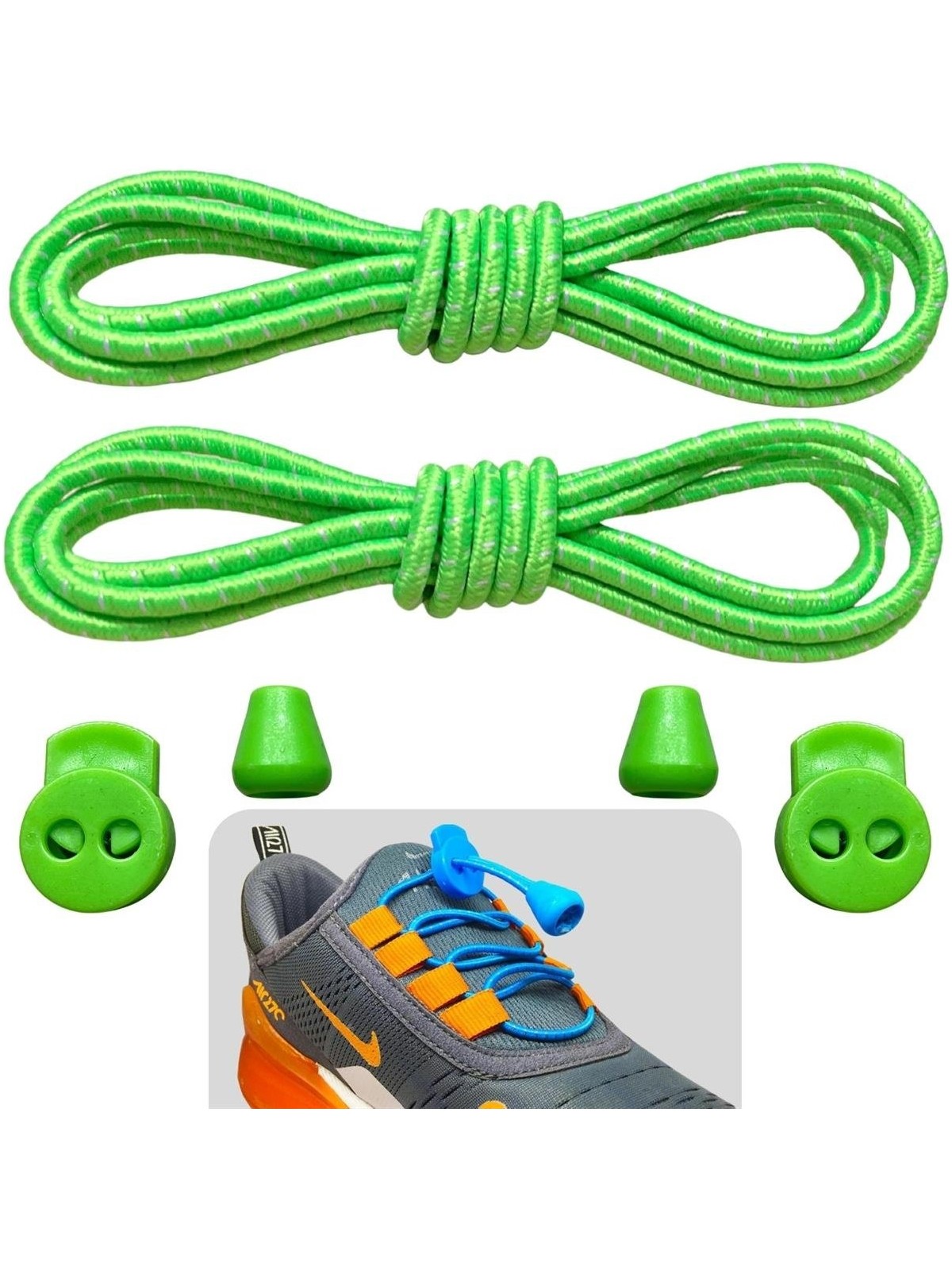 YeferStore Akıllı Bağcık, Pratik Lastikli Ayakkabı Bağcığı, Spor, Çocuk, Klasik ve Bot Bağcığı, 1 Çift