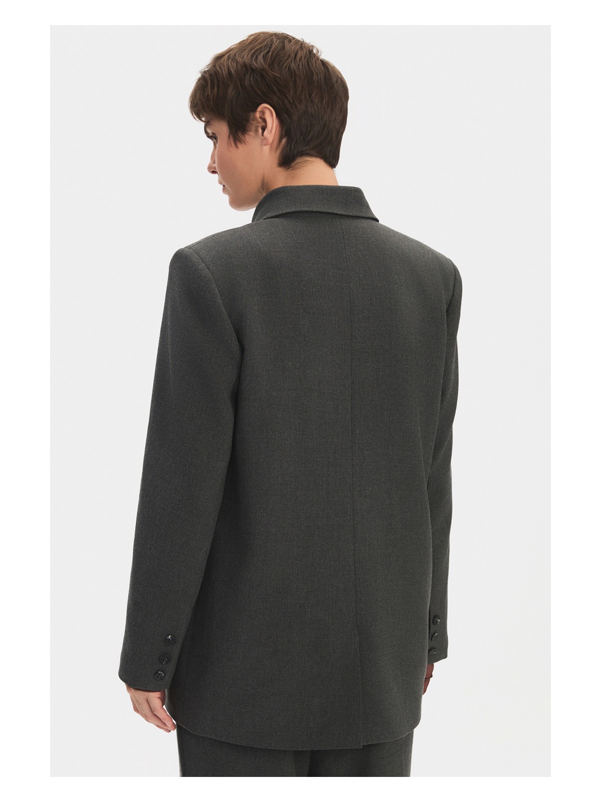 NG Style Kadın Oversize Kruvaze Kapama Blazer Ceket - Görsel 4