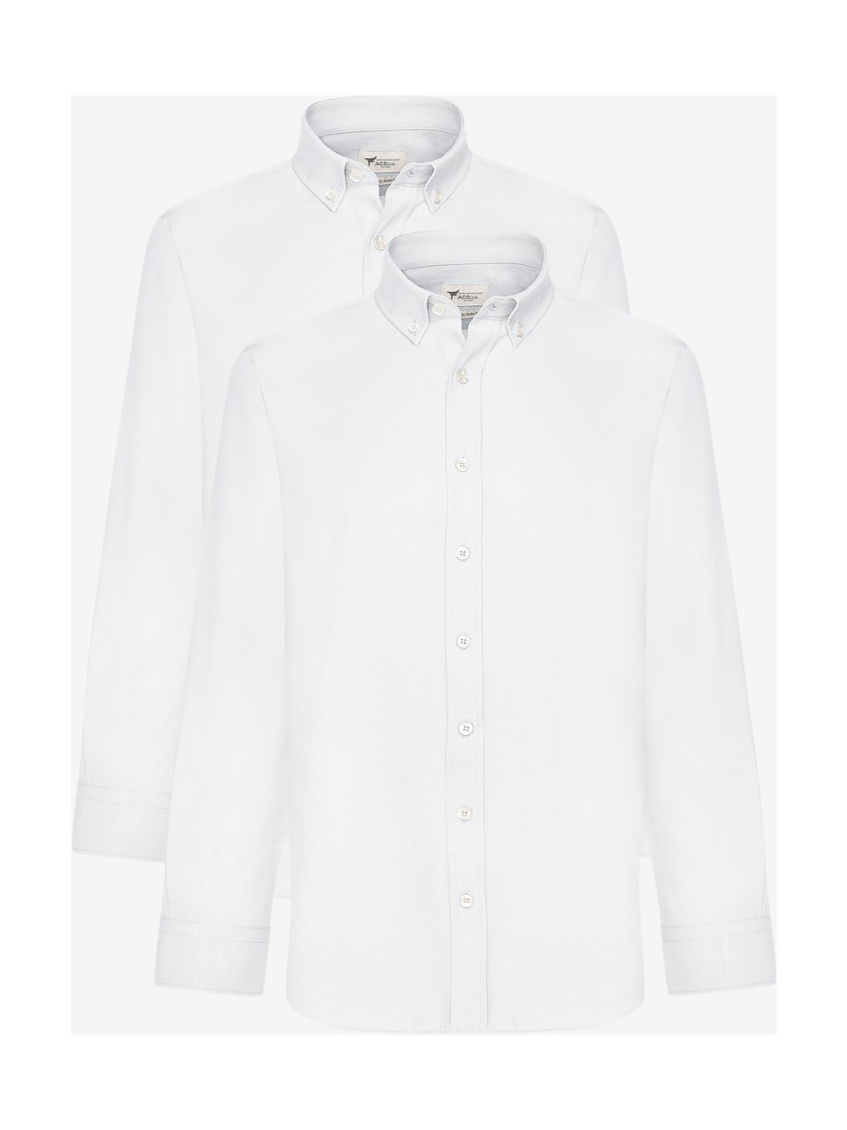 Altınyıldız Classics 2'li Pamuklu Kolay Ütülenebliir Slim Fit Dar Kesim Düğmeli Yaka Oxford Gömlek Paketi - Görsel 6