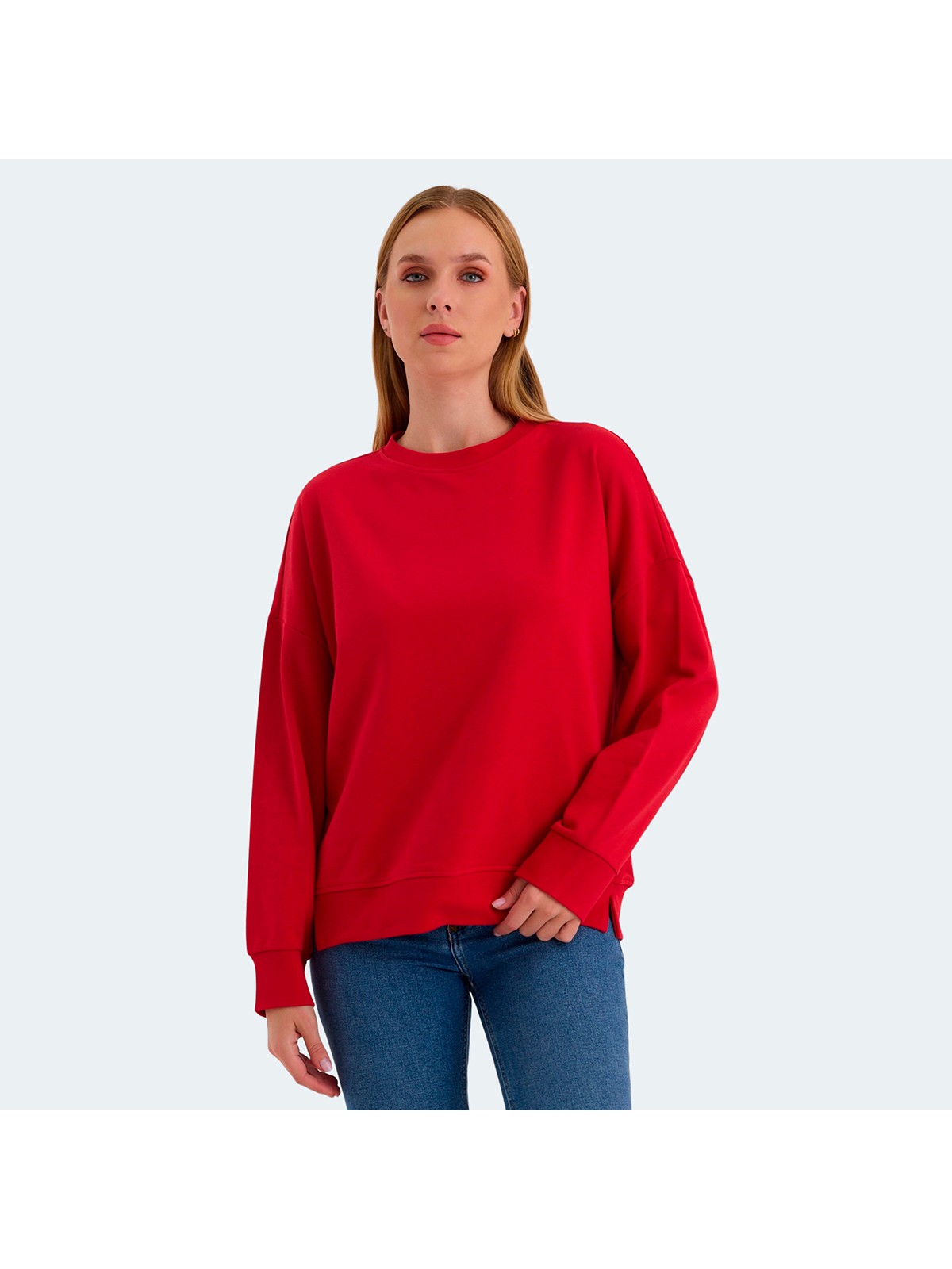 Slazenger VIRTUE Kadın Sweatshirt Kırmızı