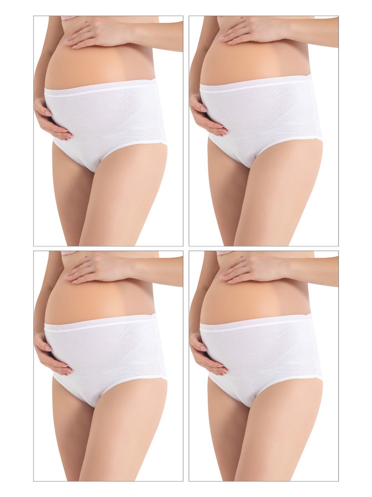 Arma Yıldız 4'lü Paket Kadın Siyah Pamuklu Likralı Yüksek Bel Hamile Külodu - Görsel 5