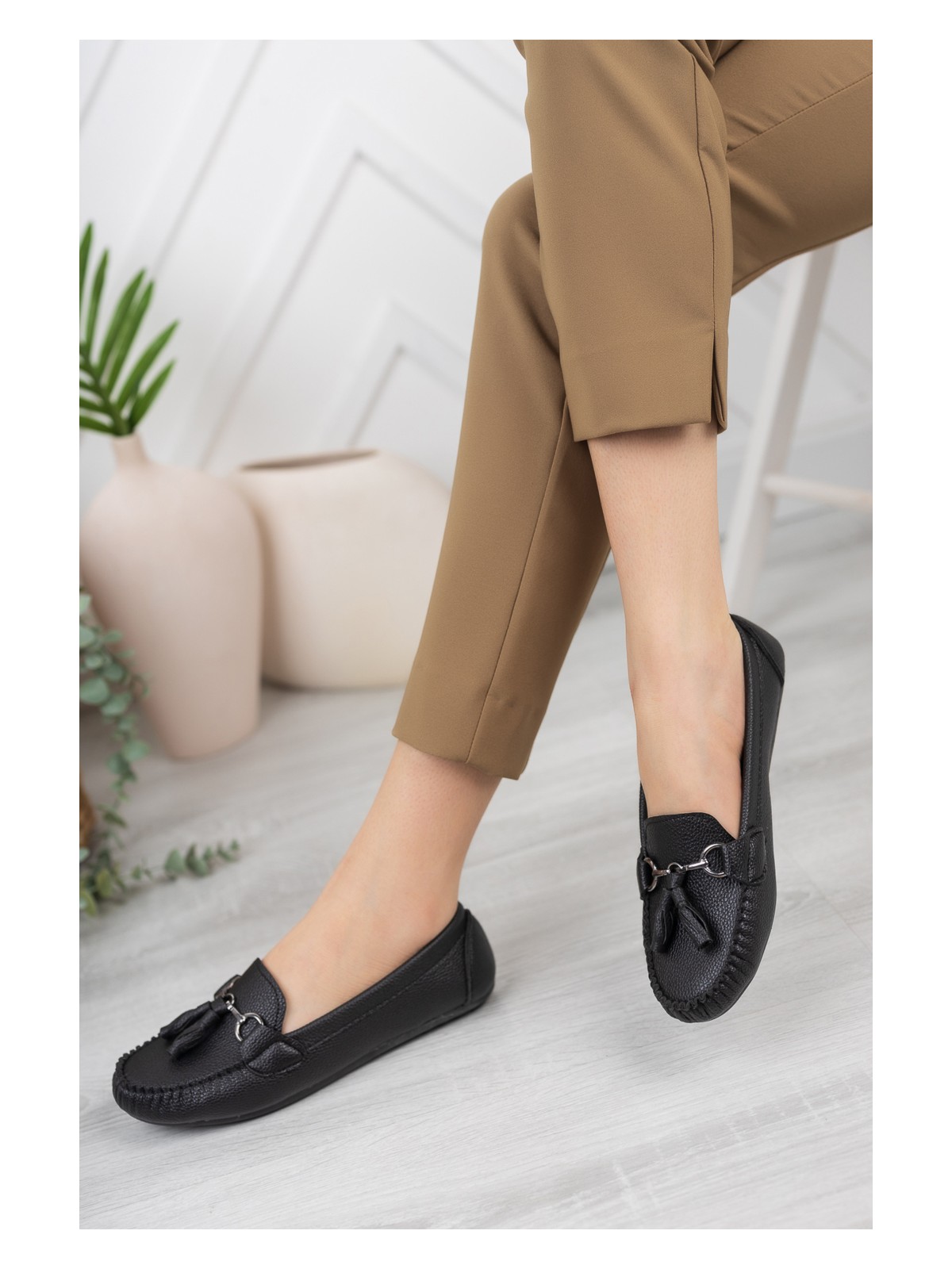 Khayt Tassel Casual Günlük Kadın Babet Ayakkabı - Görsel 6