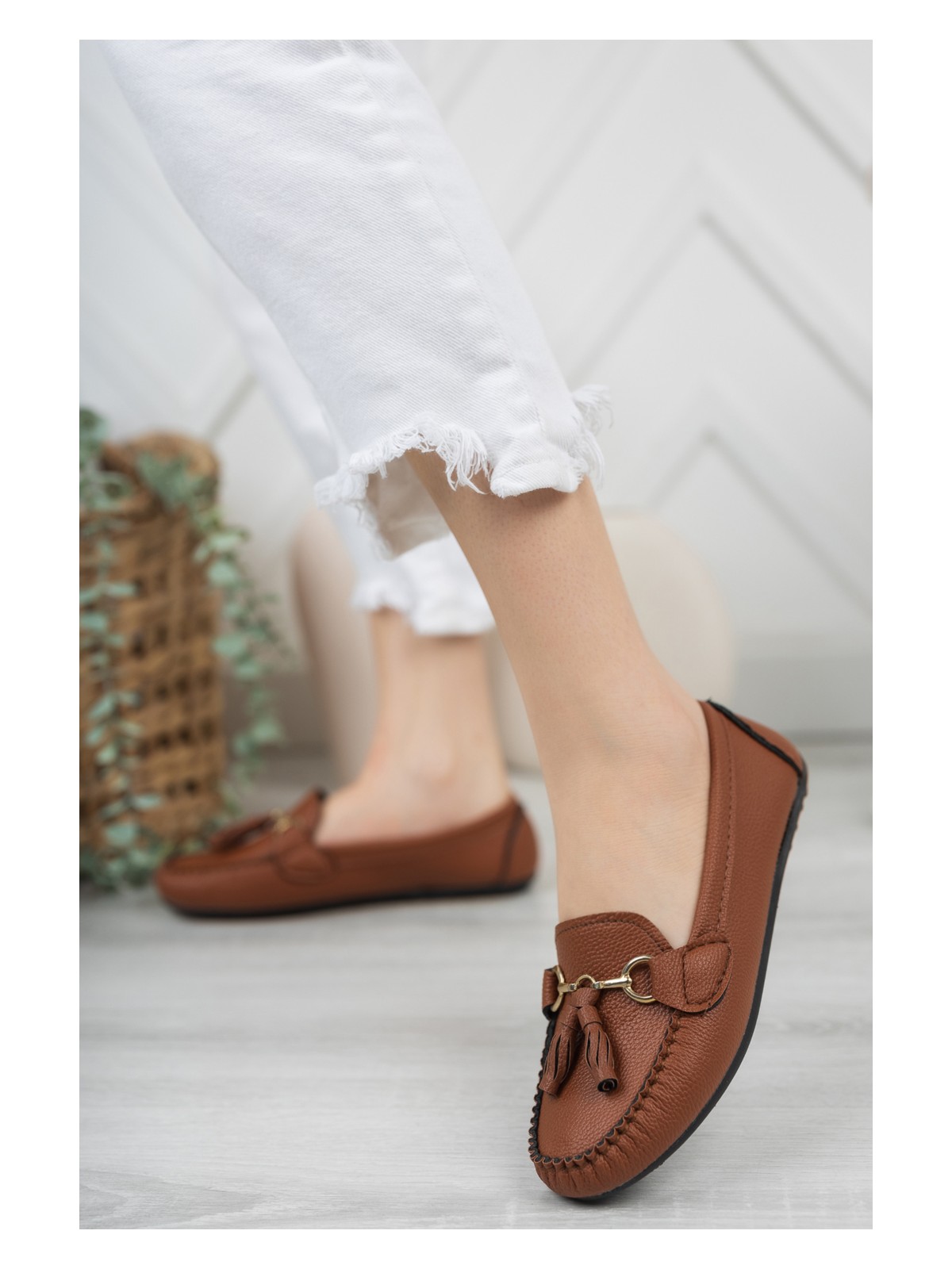 Khayt Tassel Casual Günlük Kadın Babet Ayakkabı - Görsel 9