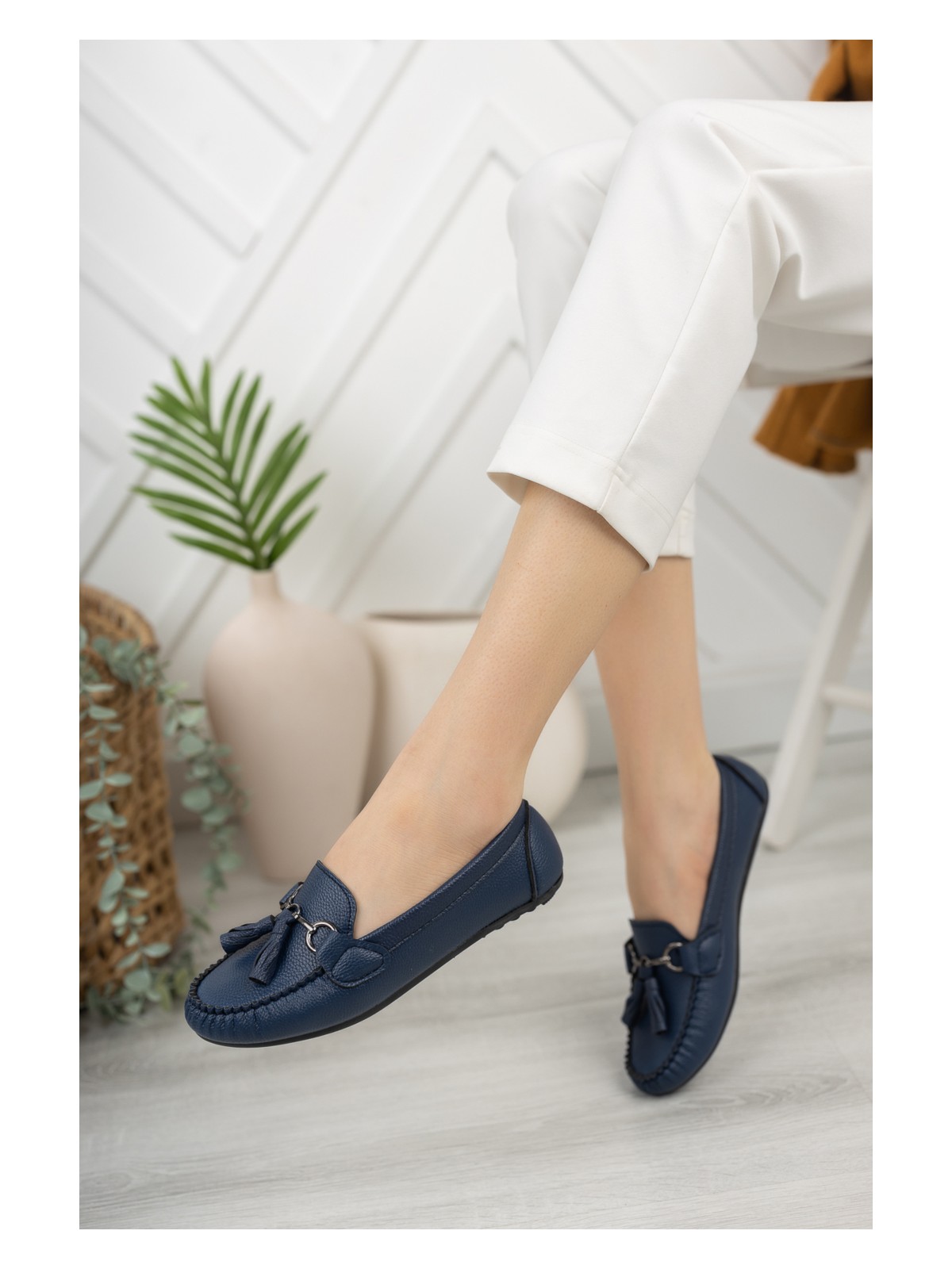 Khayt Tassel Casual Günlük Kadın Babet Ayakkabı - Görsel 5