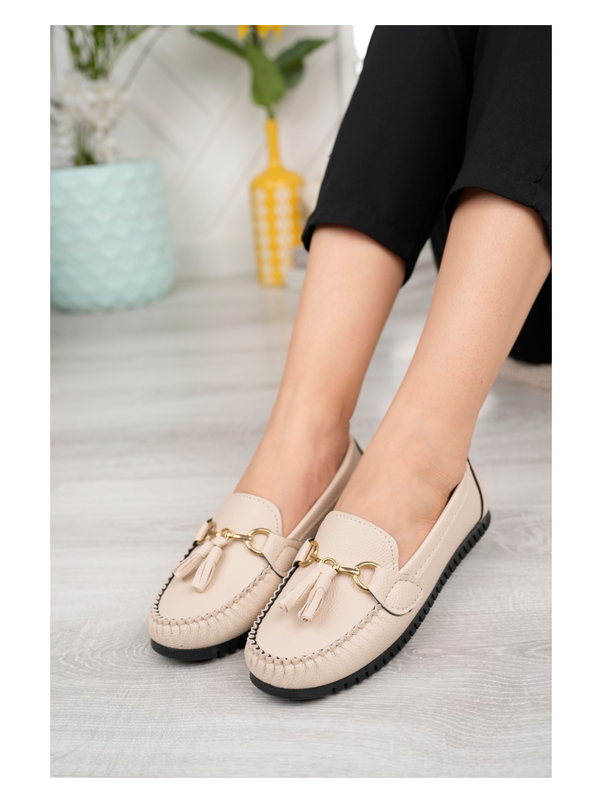 Khayt Tassel Casual Günlük Kadın Babet Ayakkabı - Görsel 7