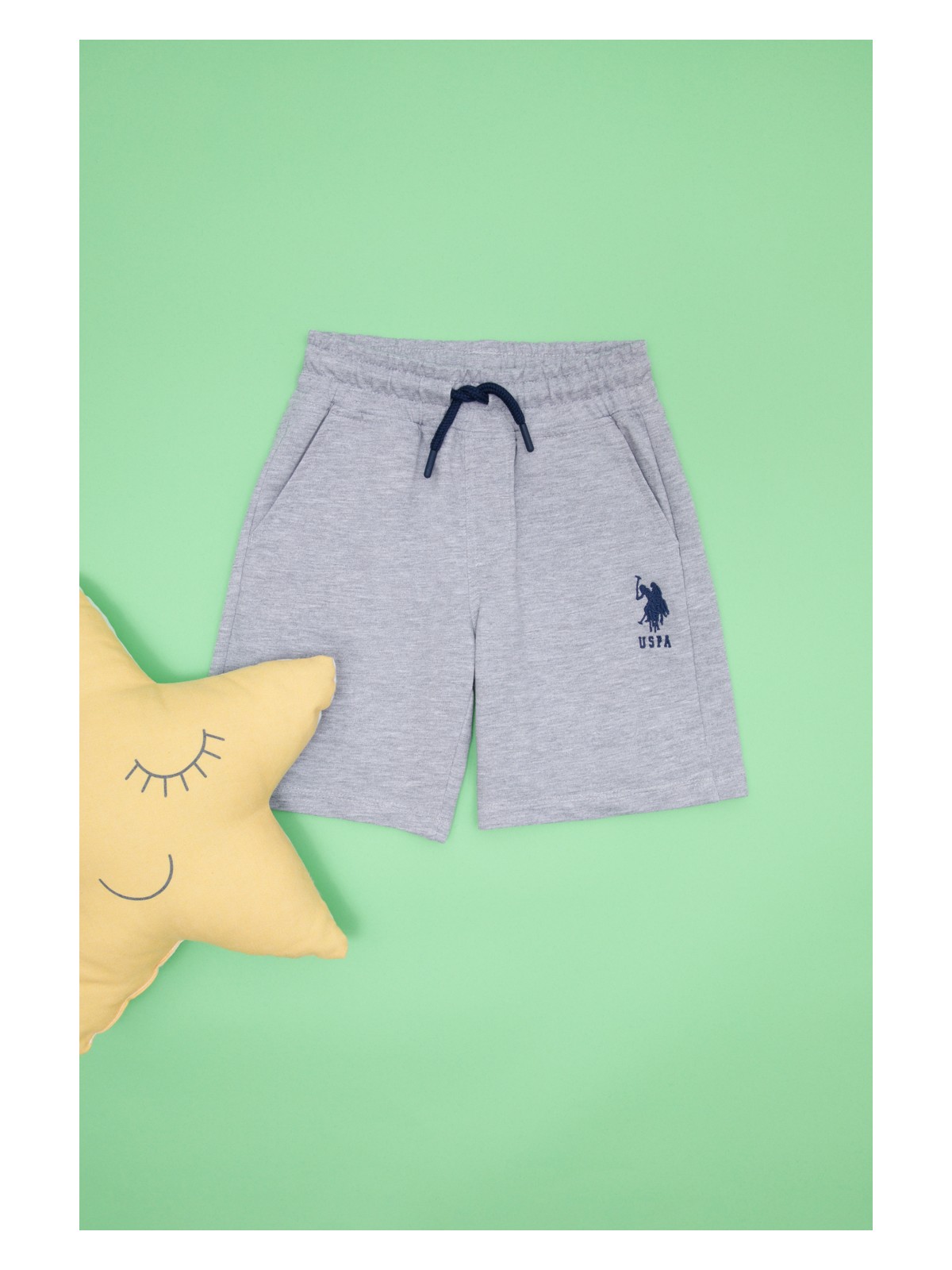 U.S. Polo Assn. Erkek Çocuk Lacivert Örme Şort Standart Kalıp Yazlık Rahat Kesim - Görsel 3