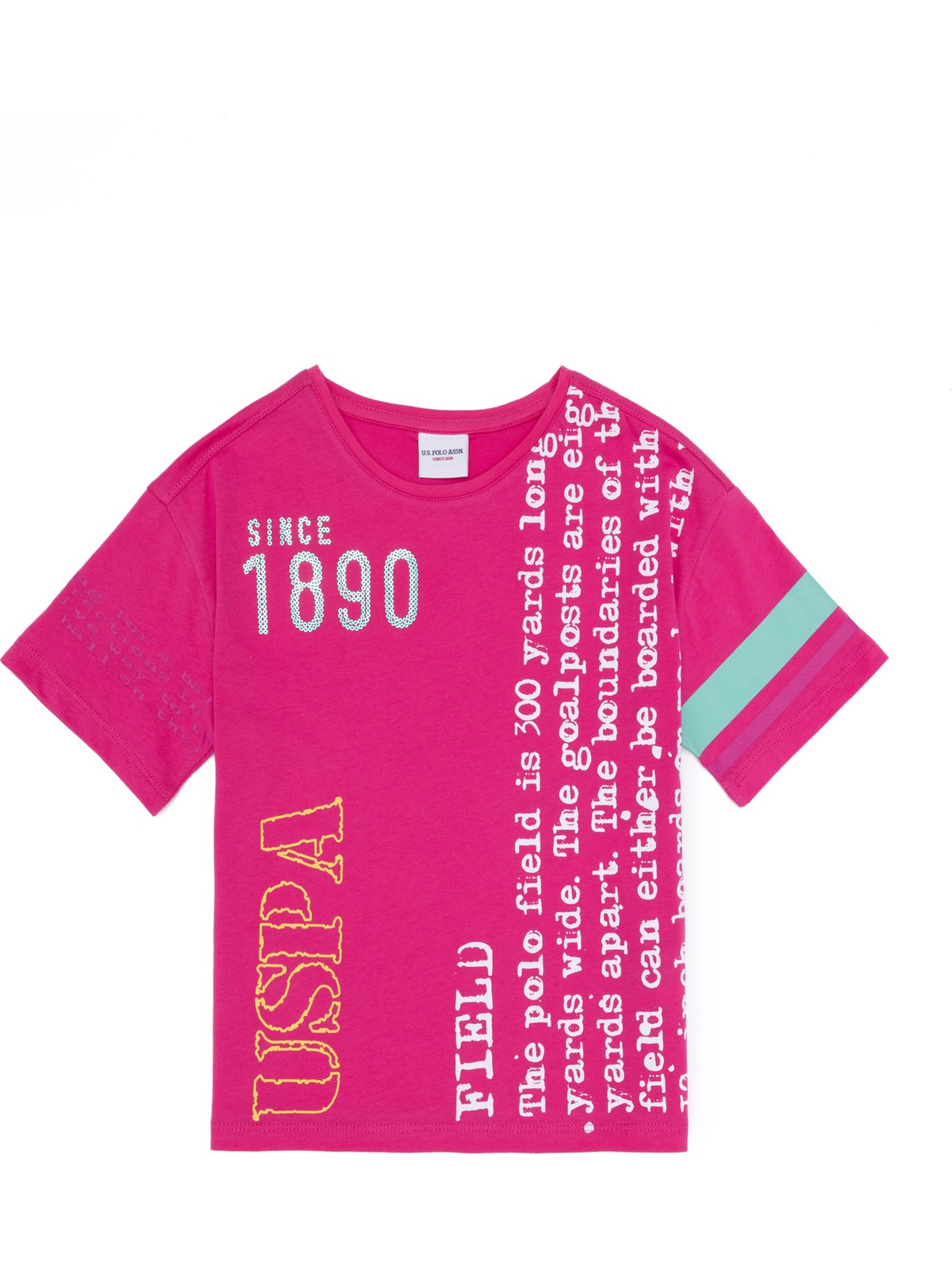 U.S. Polo Assn. Kız Çocuk Turuncu Tişört 50265393-VR051 - Görsel 3