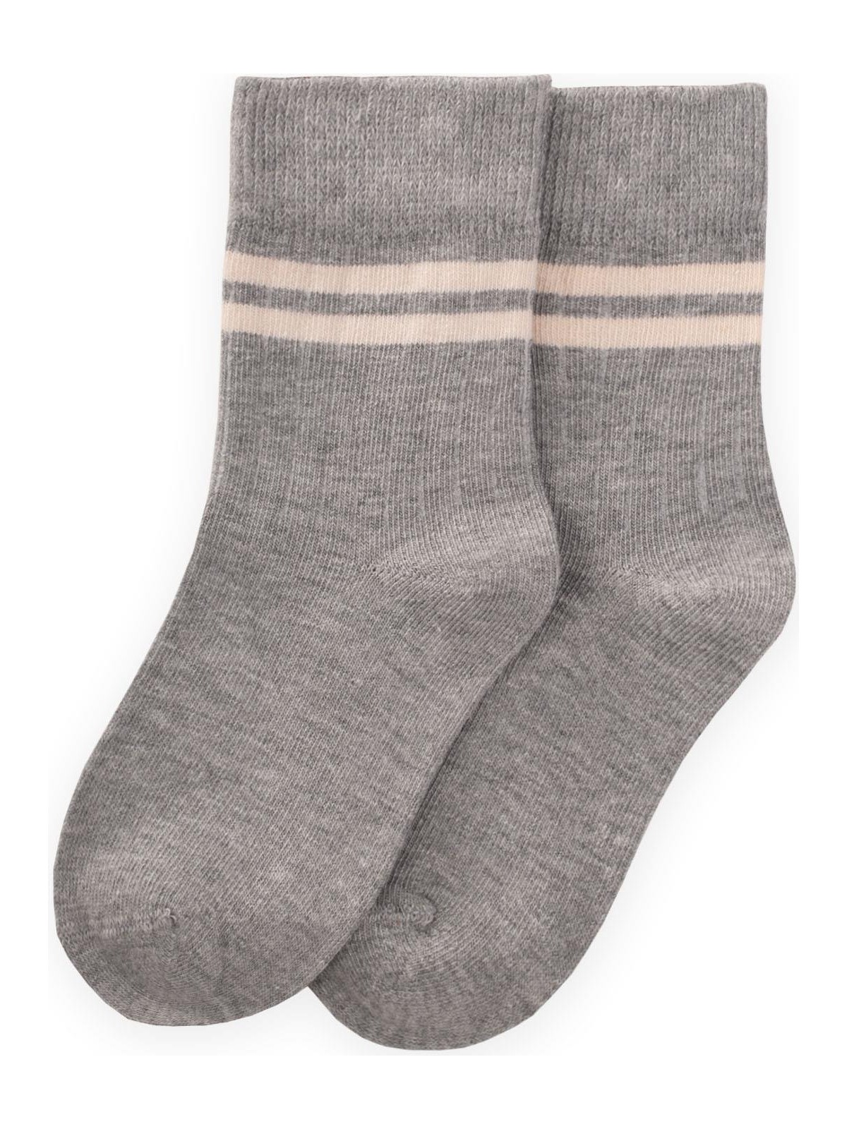 Cigit Ham Çizgili Soket 3-8 Yaş Gri Melanj