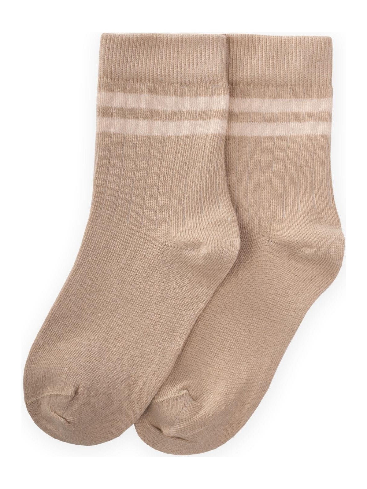 Cigit Ham Çizgili Soket 3-8 Yaş Bej