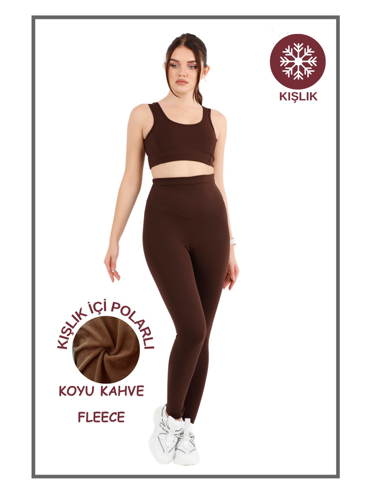 Miss Maral Kadın Taş Içi Polarlı Kışlık Yüksek Bel Tam Boy Tayt Dalgıç Kumaş 1024 - Görsel 5
