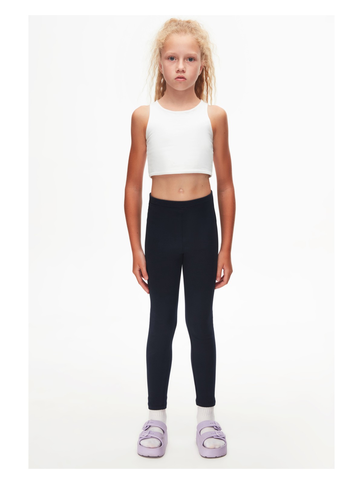 Lovetti Koyu Lacivert Basic Kız Çocuk Kışlık Tayt