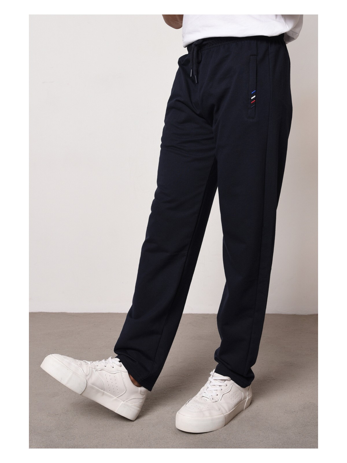 Mmetalic Siyah-Antrasit-Lacivert Erkek Fermuar Cep Nakış Detaylı Düz Paça Rahat Kesim 3'lü Eşofman Altı Paketi - Görsel 6