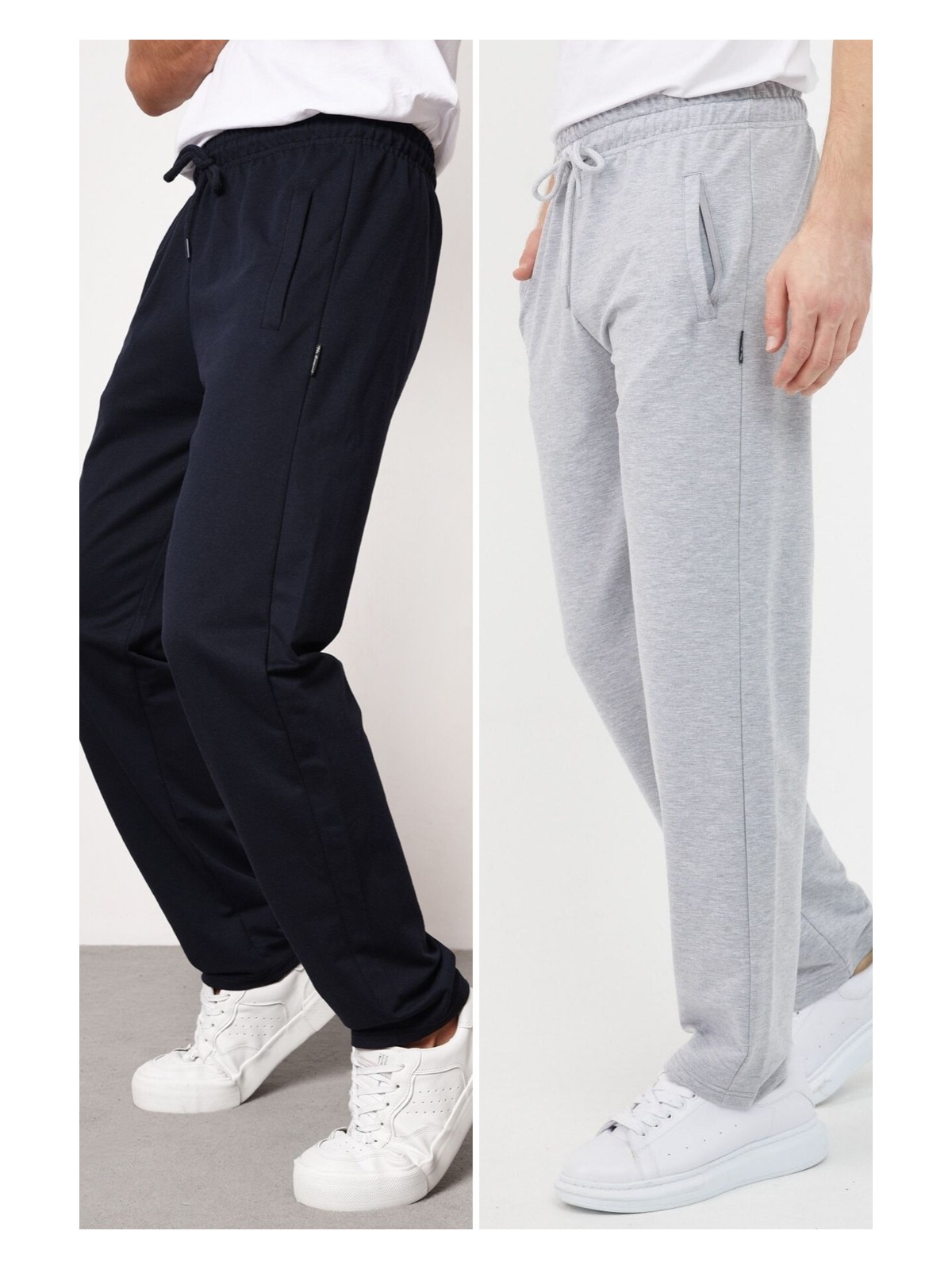 Mmetalic Siyah Erkek Düz Paça Cep Fermuar Detaylı Rahat Kesim Eşofman Altı - Görsel 7